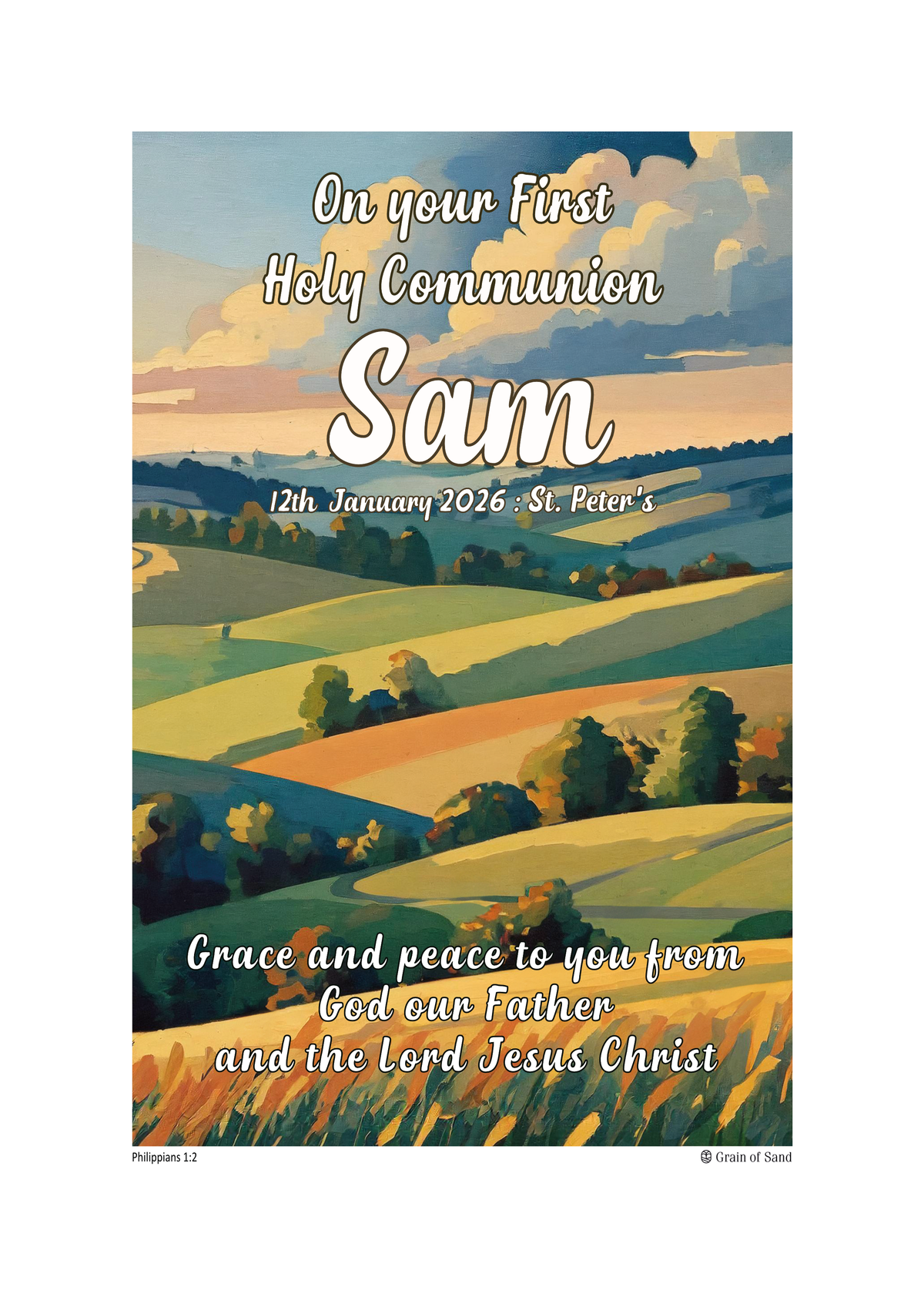 Personalised Bible verse poster