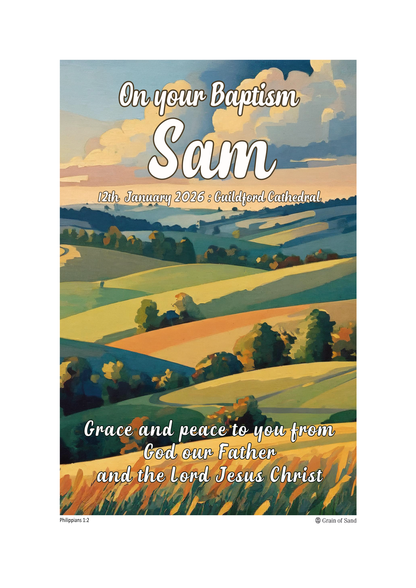 Personalised Bible verse poster