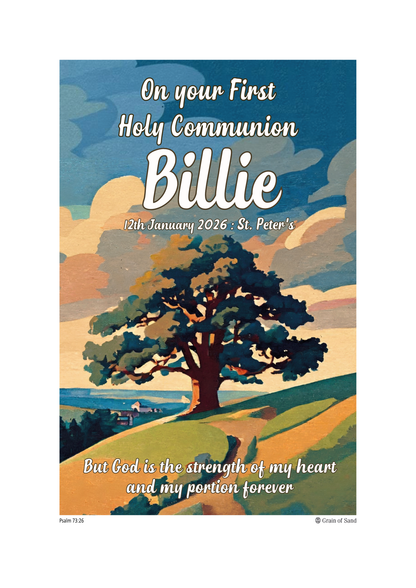 Personalised Bible verse poster