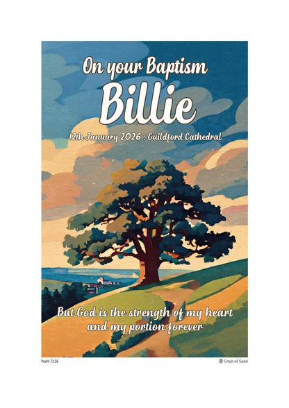 Personalised Bible verse poster