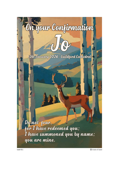 Personalised Bible verse poster