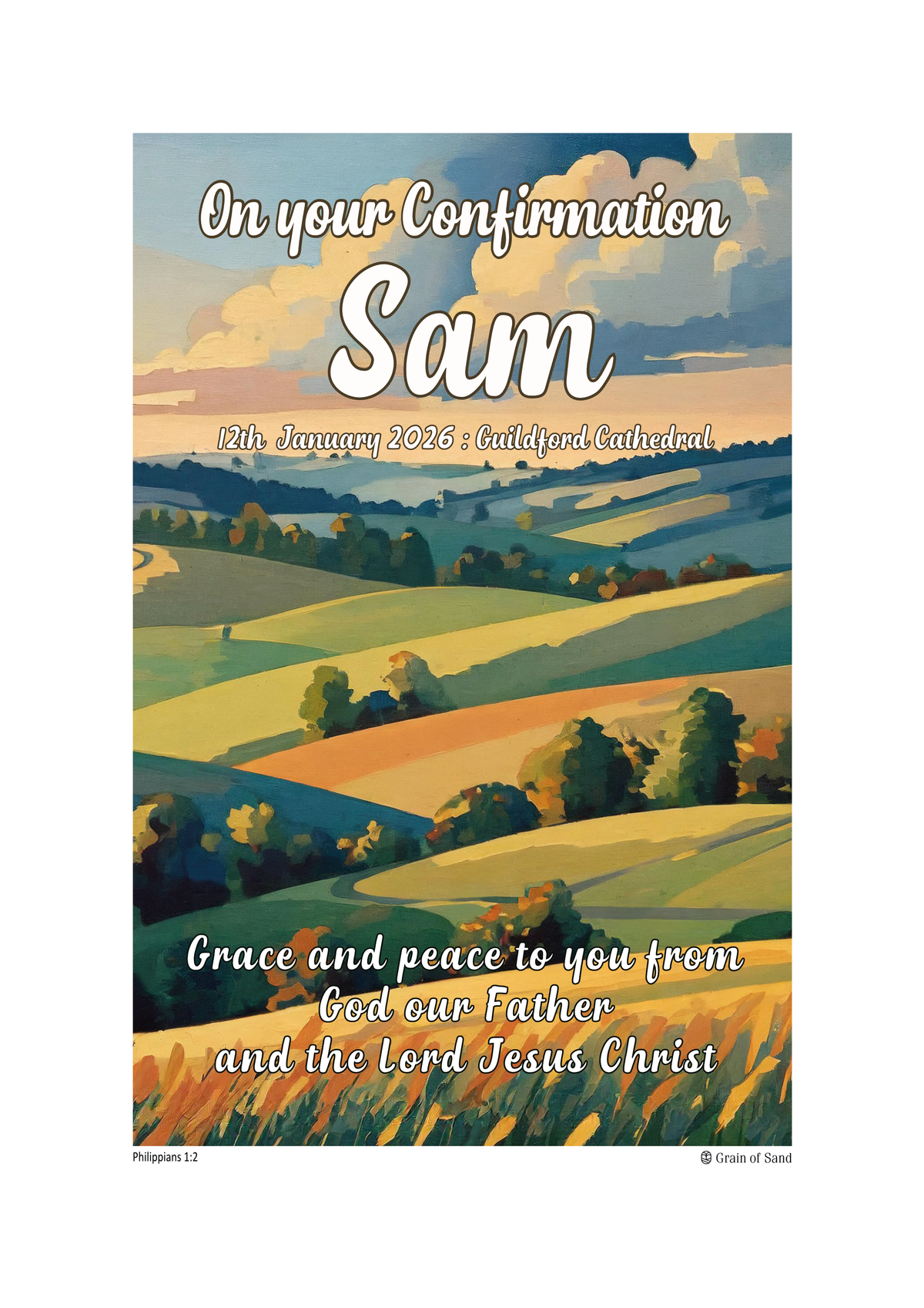 Personalised Bible verse poster