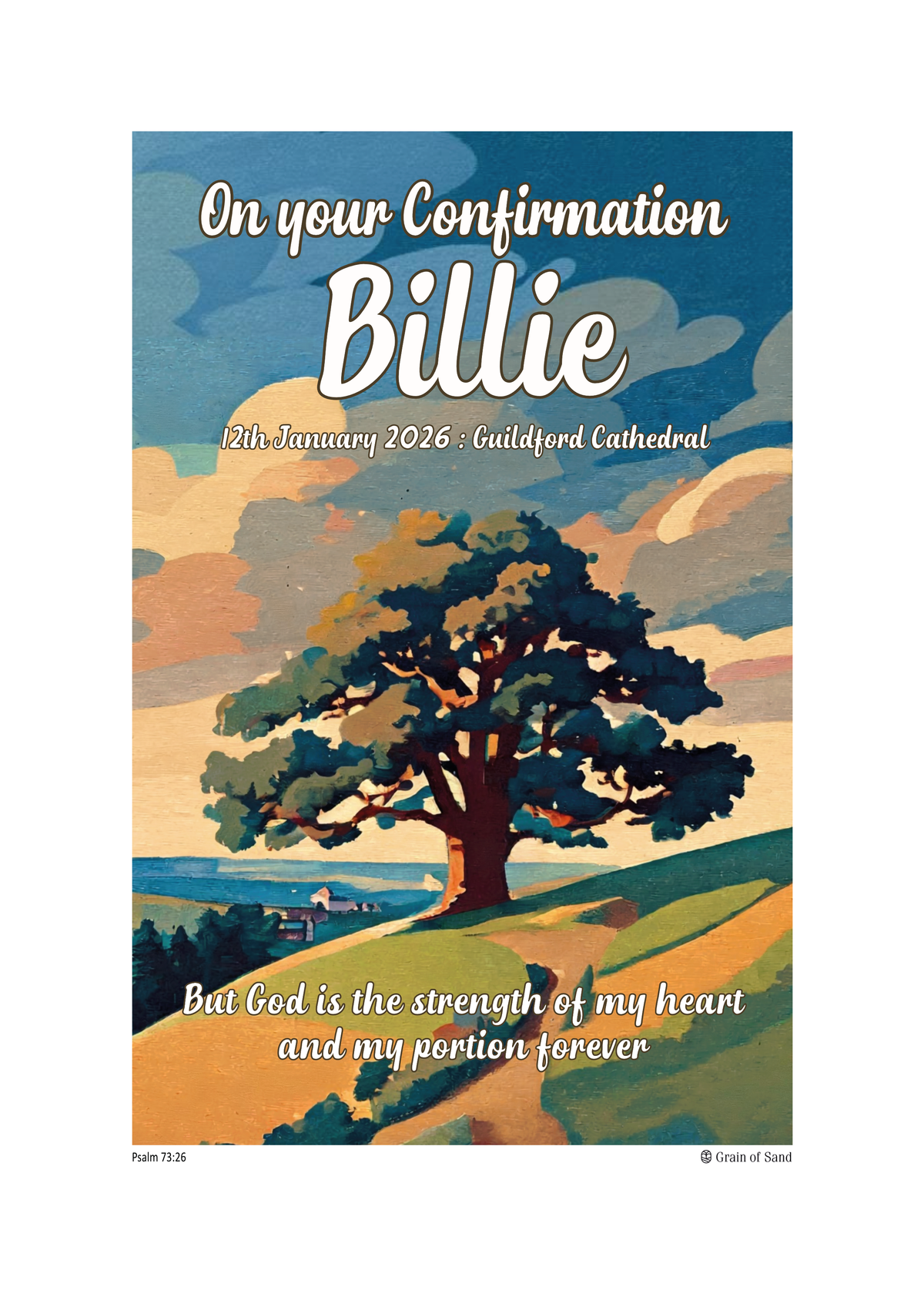 Personalised Bible verse poster