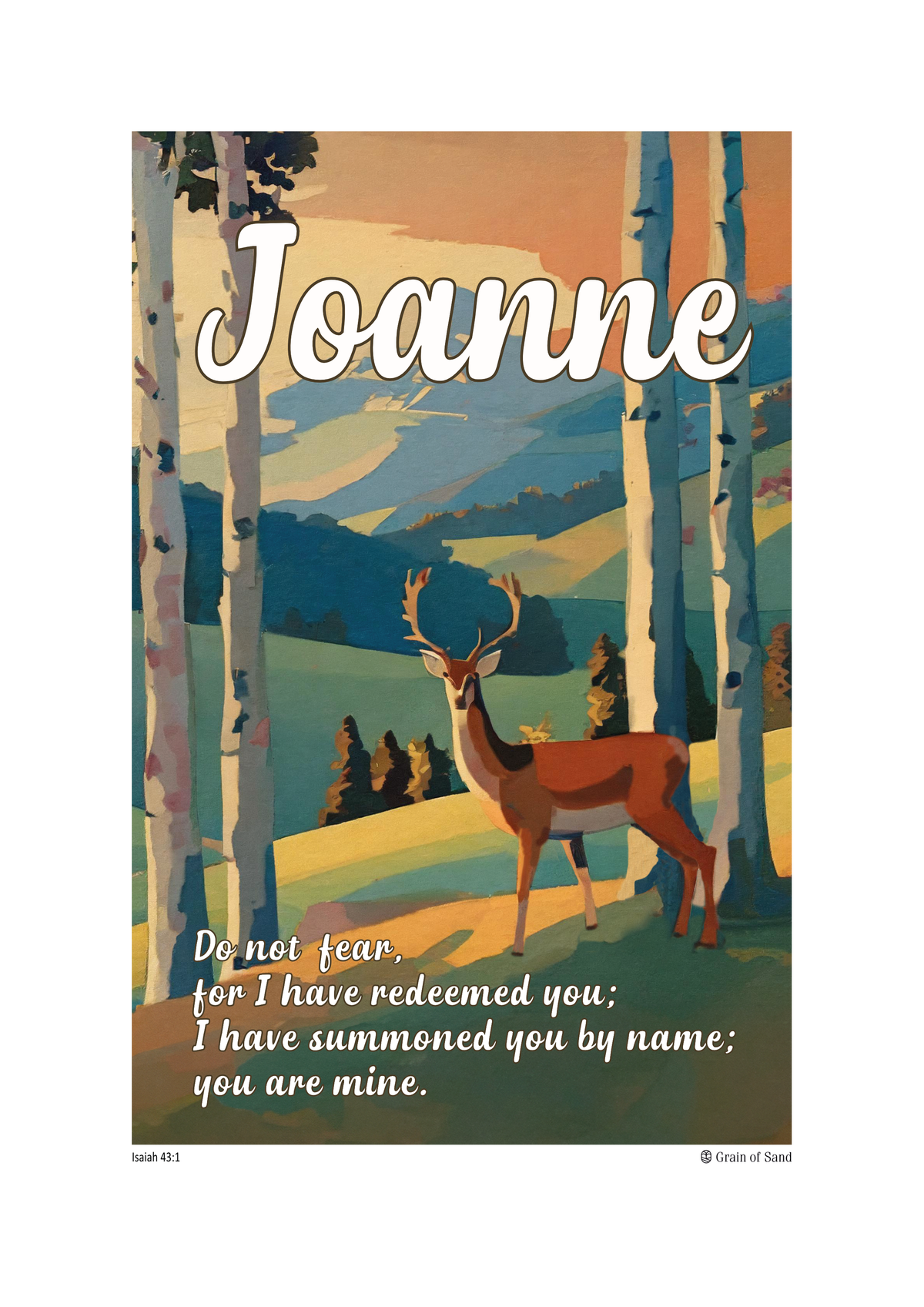 Personalised Bible verse poster