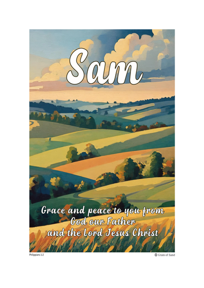 Personalised Bible verse poster