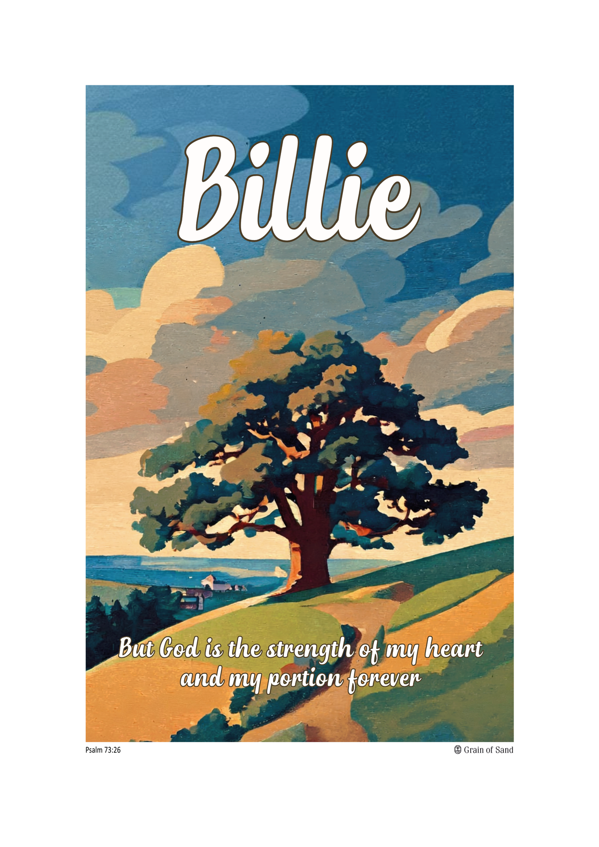 Personalised Bible verse poster