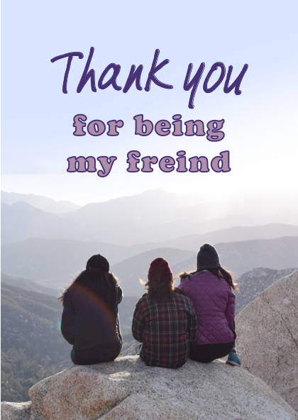 Card to celebrate friendship
