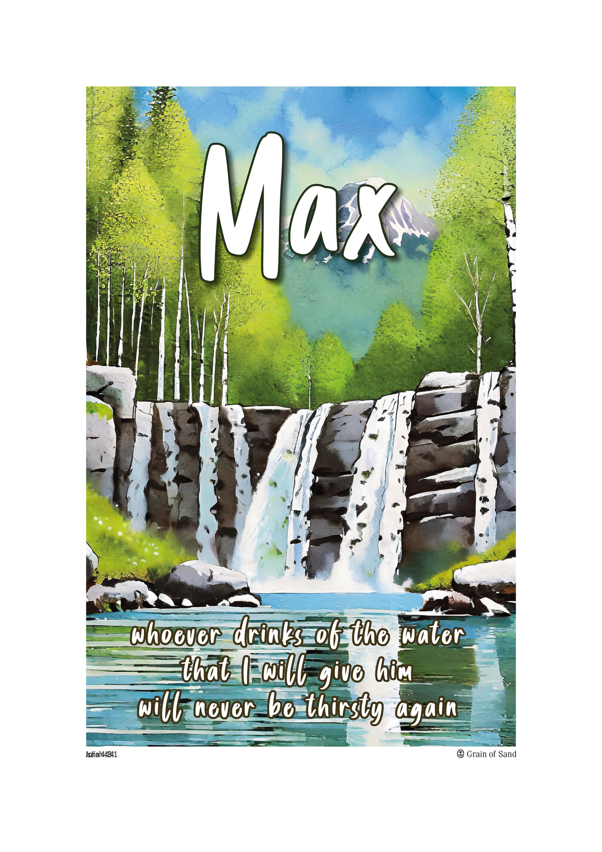 Personalised Bible verse poster