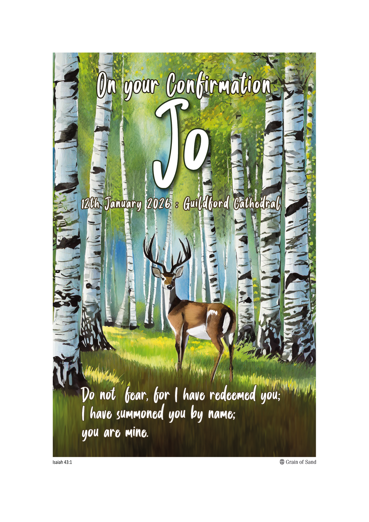 Personalised Bible verse poster