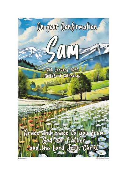 Personalised Bible verse poster