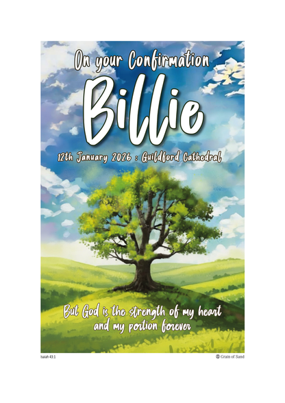 Personalised Bible verse poster
