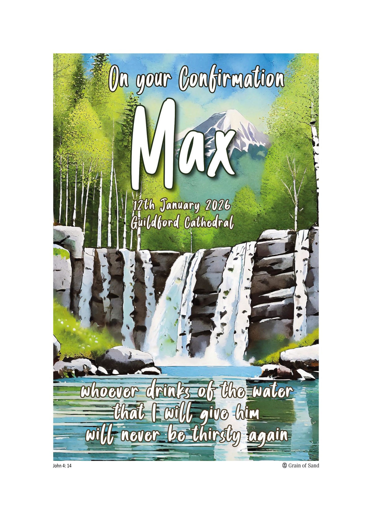 Personalised Bible verse poster