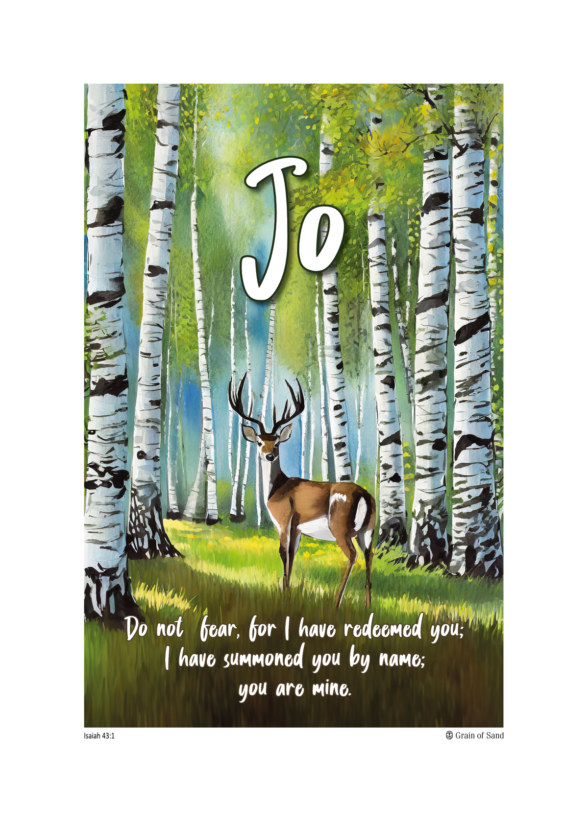 Personalised Bible verse poster