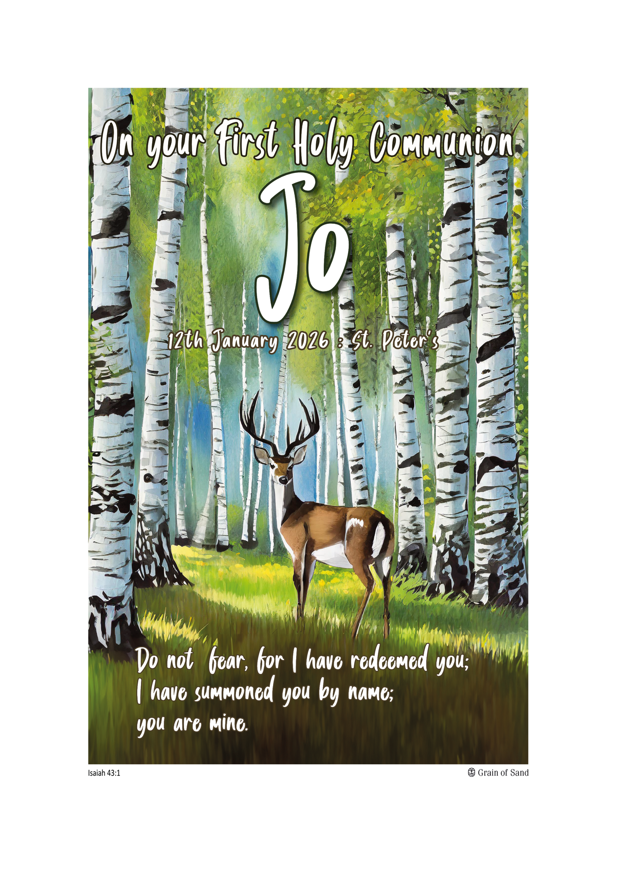 Personalised Bible verse poster