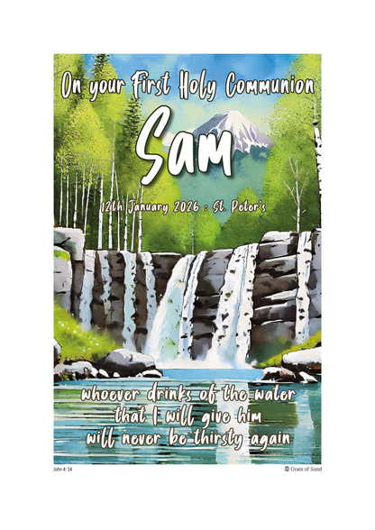 Personalised Bible verse poster