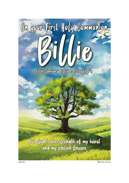 Personalised Bible verse poster
