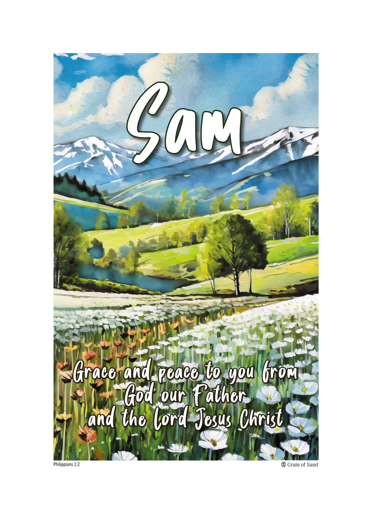Personalised Bible verse poster