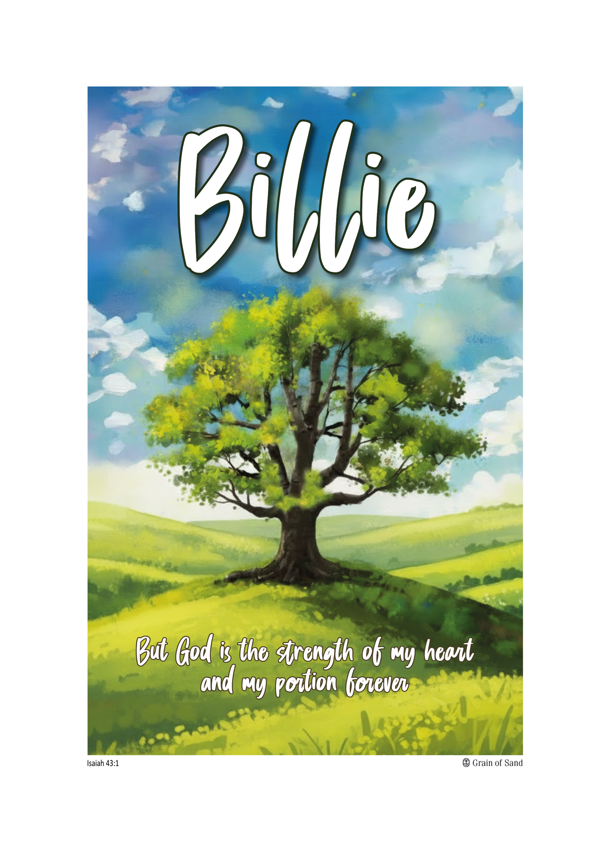 Personalised Bible verse poster