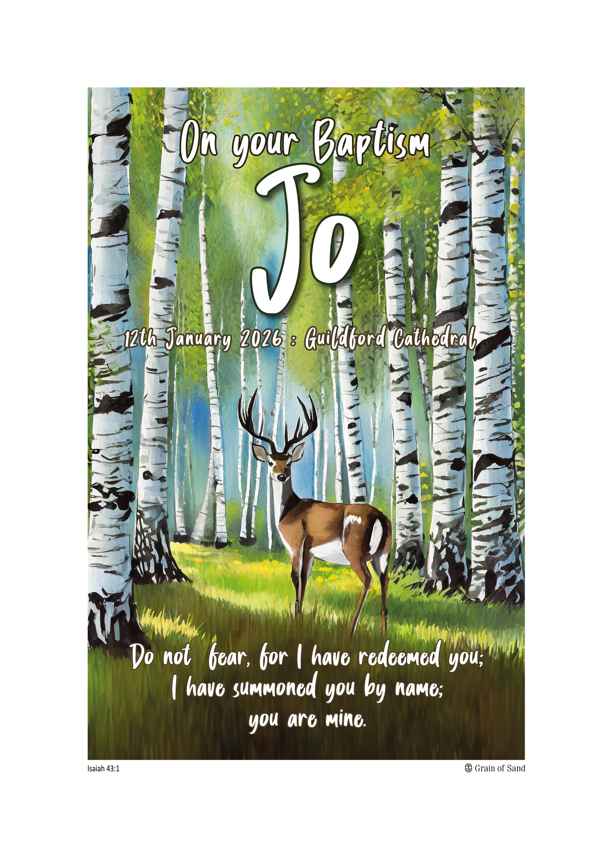 Personalised Bible verse poster