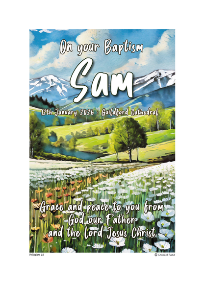 Personalised Bible verse poster