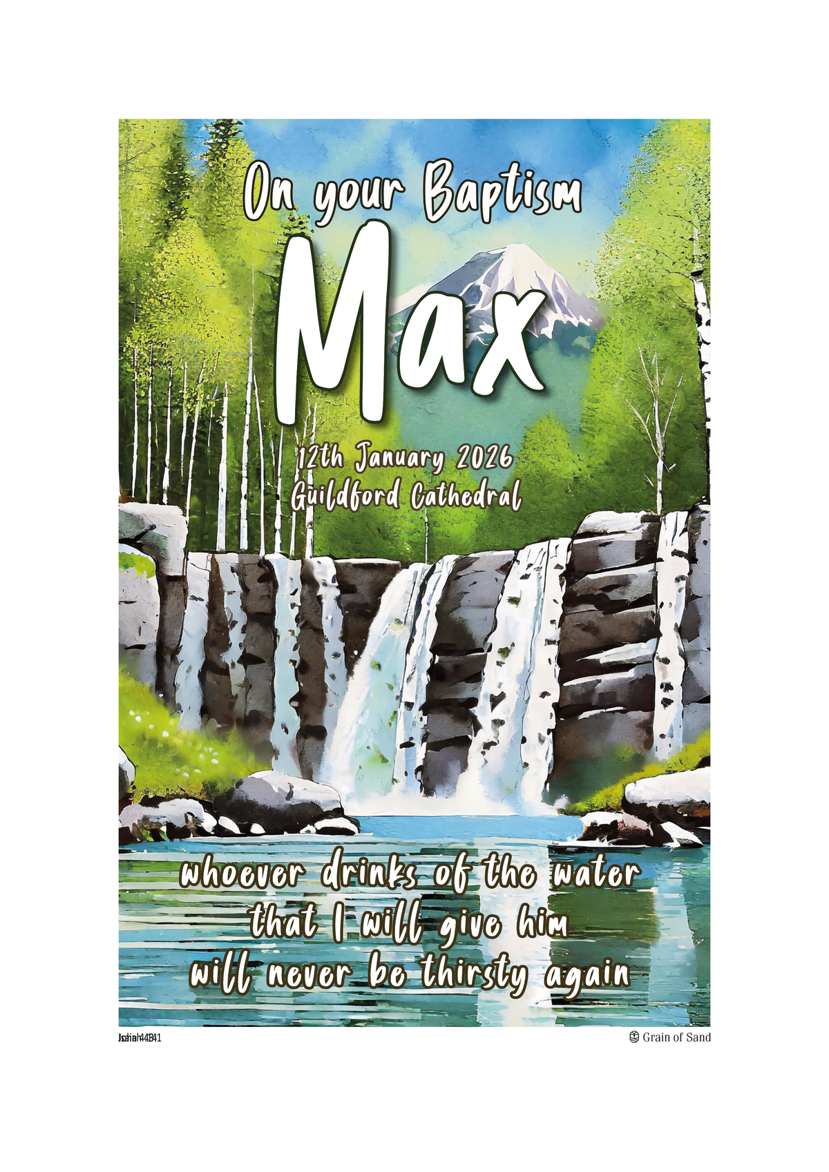 Personalised Bible verse poster