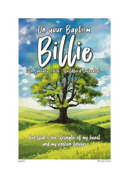Personalised Bible verse poster