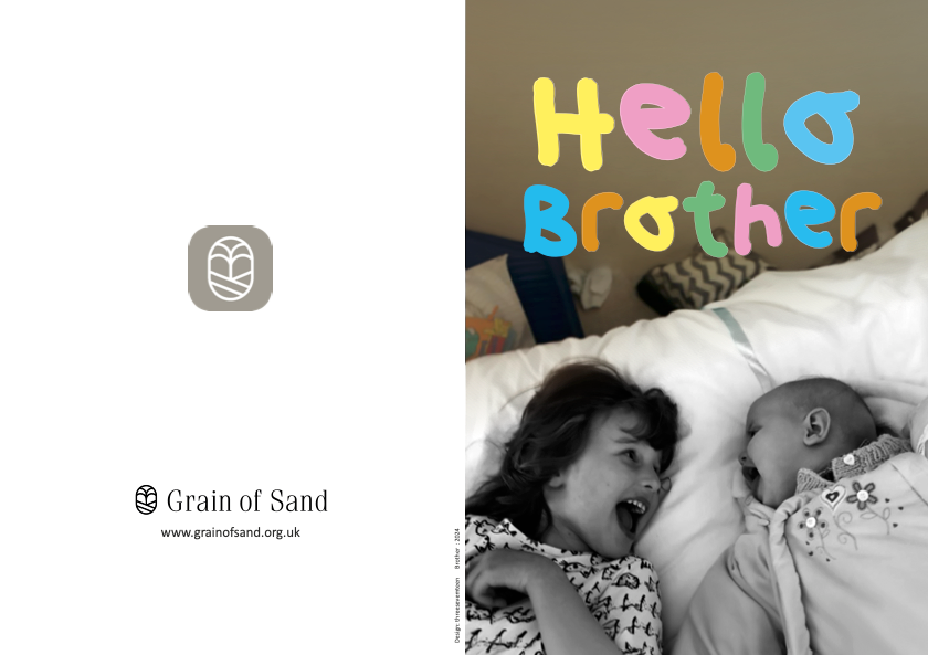 Card for a child with a new baby brother