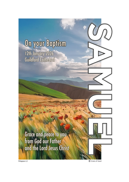 Personalised Bible verse poster