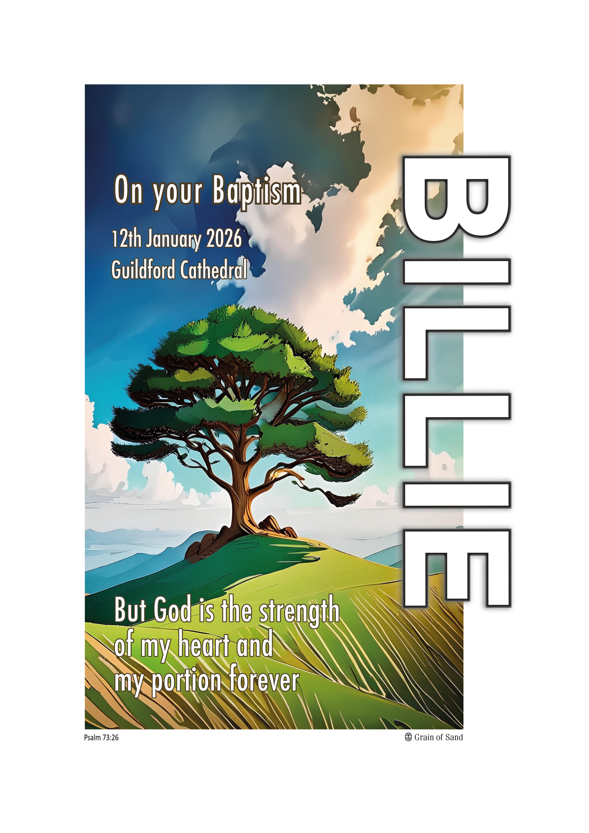 Personalised Bible verse poster