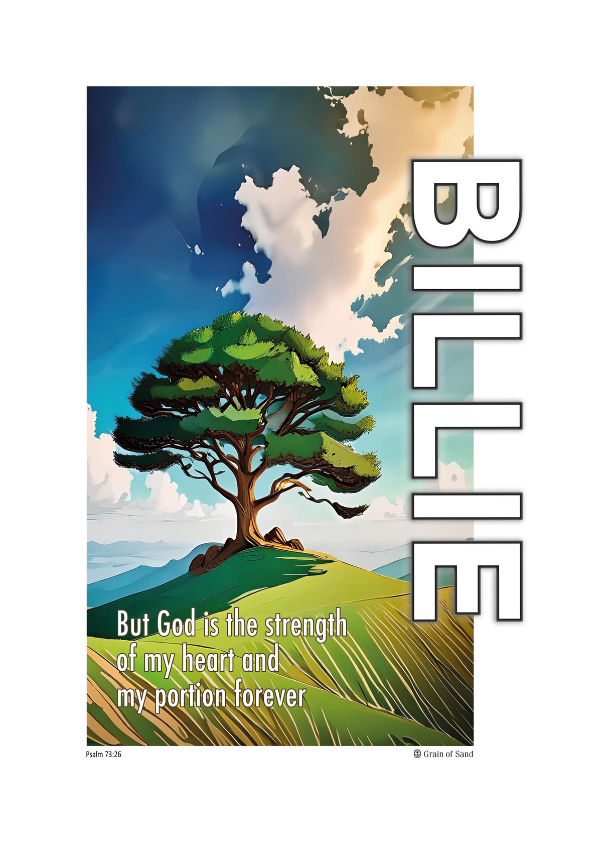 Personalised Bible verse poster