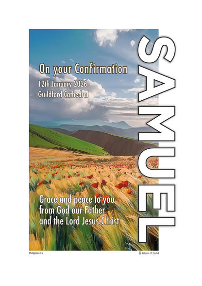 Personalised Bible verse poster