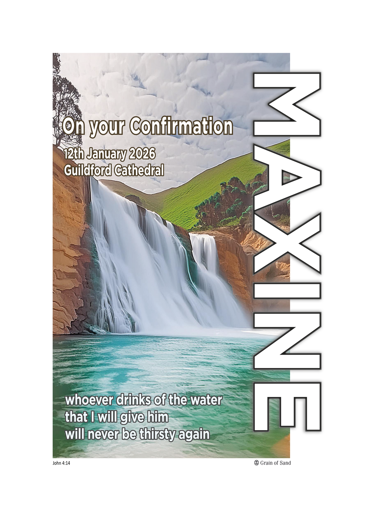 Personalised Bible verse poster