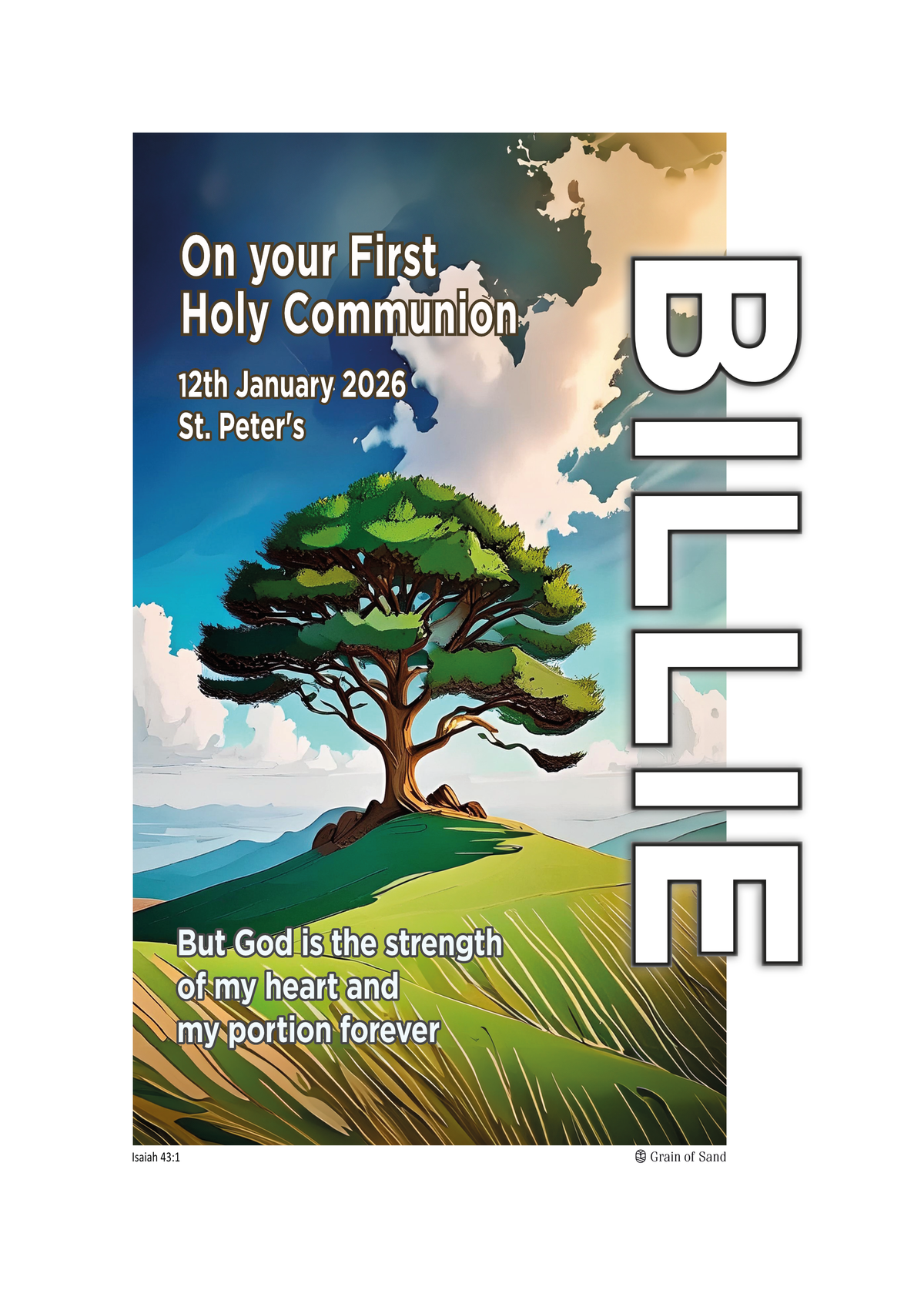 Personalised Bible verse poster