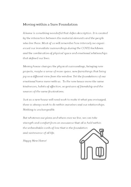 New Home card