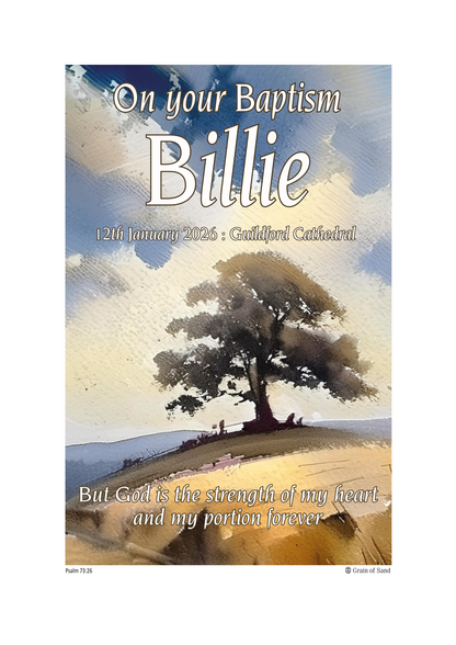 Personalised Bible verse poster