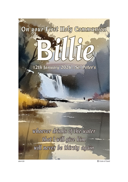 Personalised Bible verse poster