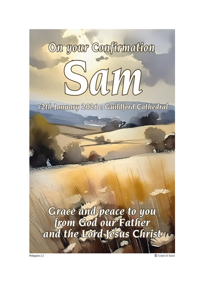 Personalised Bible verse poster