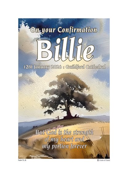 Personalised Bible verse poster