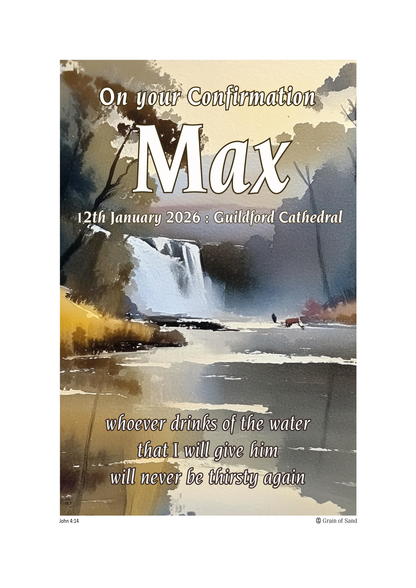 Personalised Bible verse poster