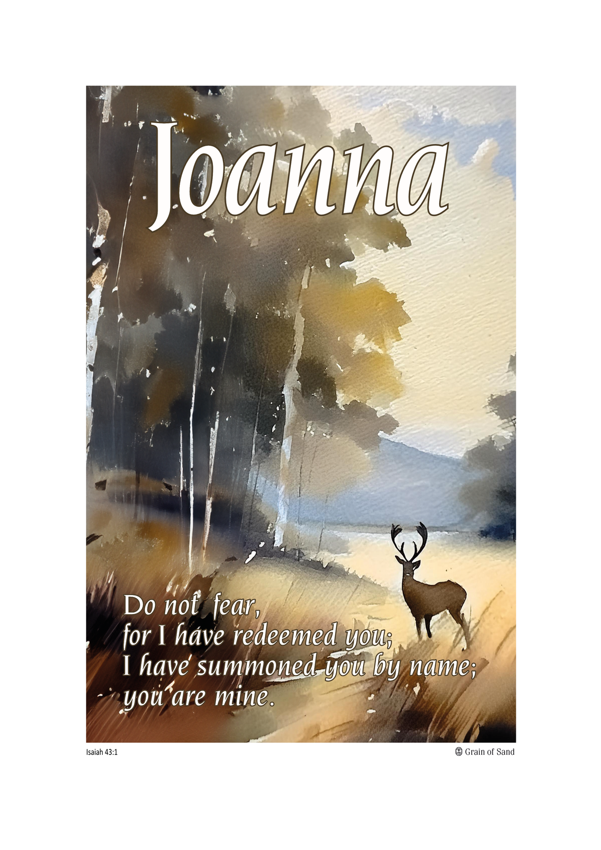 Personalised Bible verse poster