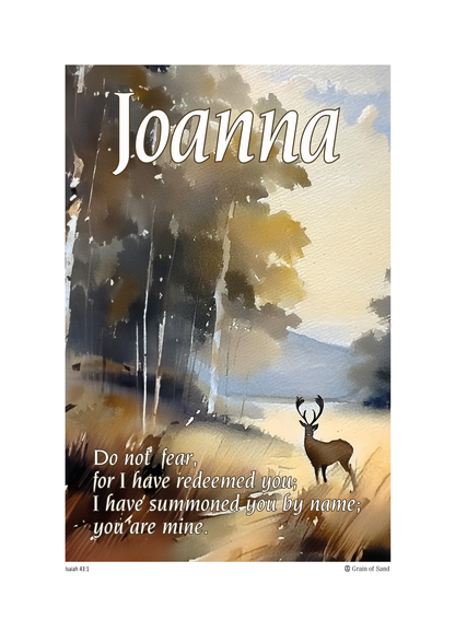 Personalised Bible verse poster