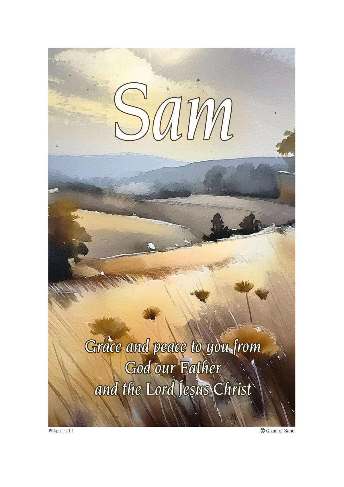 Personalised Bible verse poster
