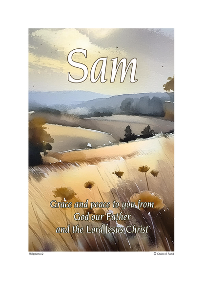 Personalised Bible verse poster