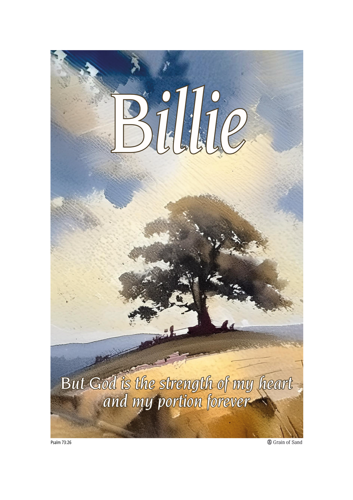 Personalised Bible verse poster