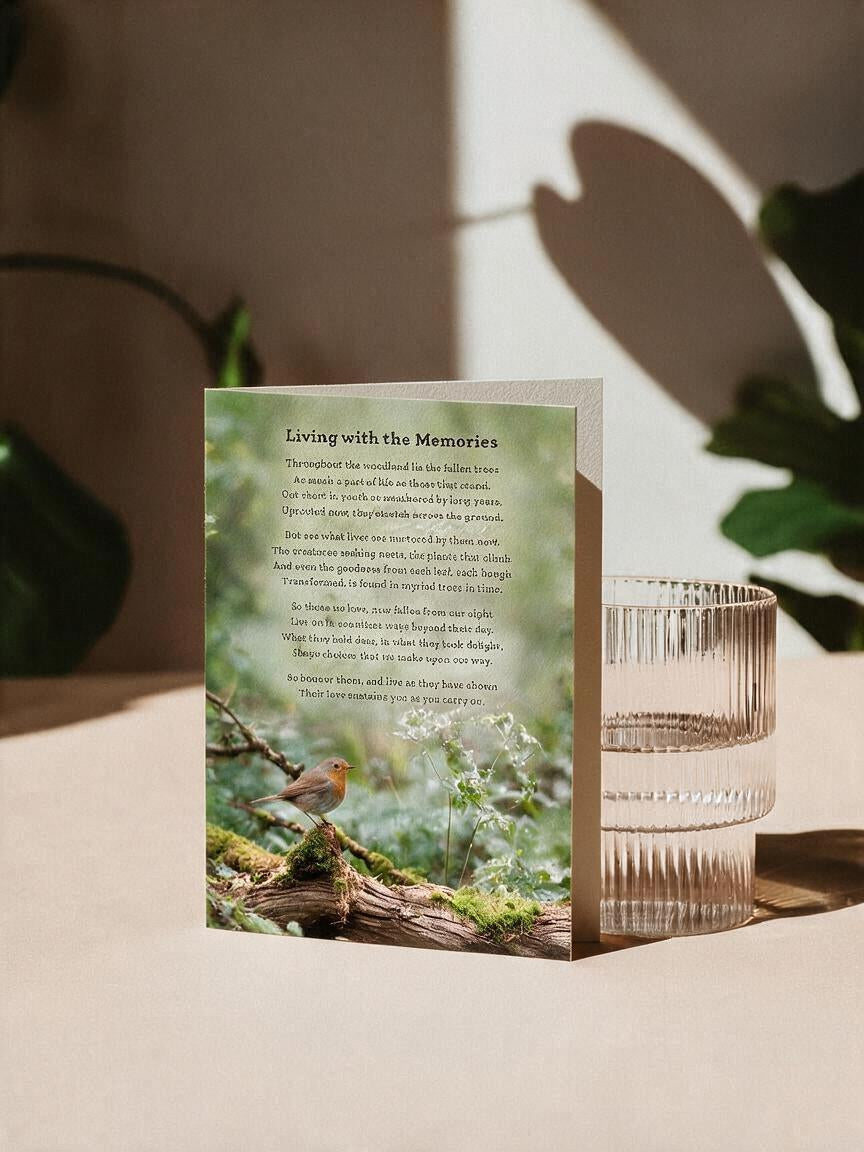 Sympathy Card - Living Memories poem
